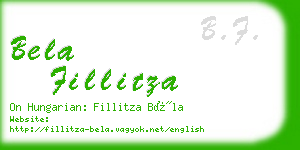 bela fillitza business card